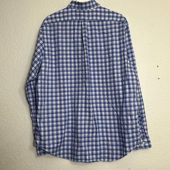 Ralph Lauren Men’s Size XLarge Blue White Button Down Long Sleeve Shirt Office - Picture 2 of 11
